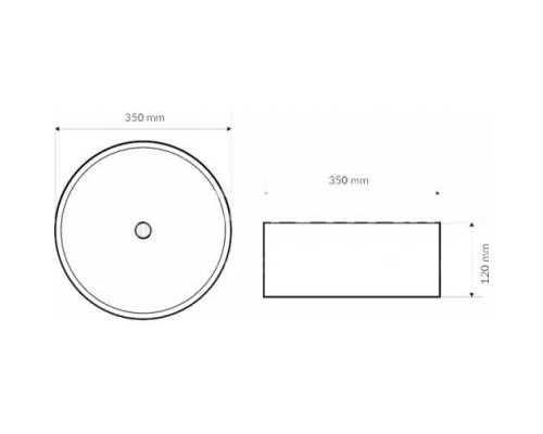 Умывальник Excellent OVIA 35х35
