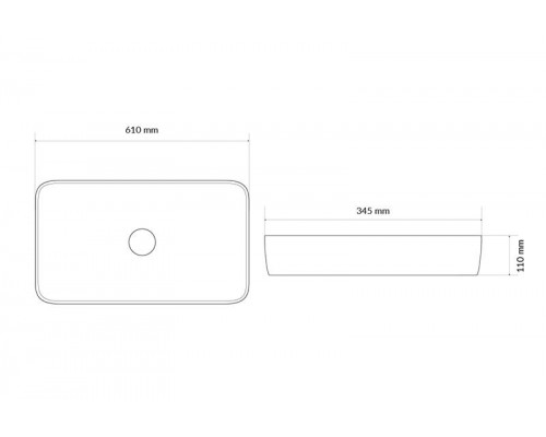 Умывальник накладной 61х36 см Excellent Cori CEAC.3301.610.WH