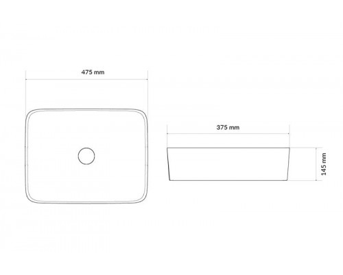 Раковина Excellent Forka CEAC.3401.475.WH накладная 48х38 см