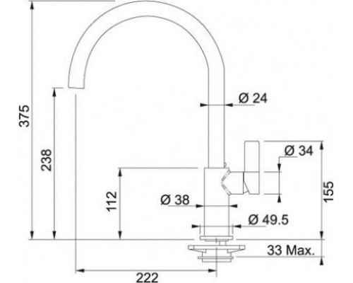Смеситель для кухни FRANKE Ambient графит 115.0296.781