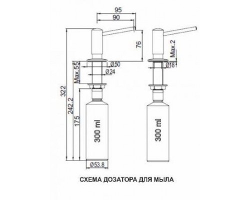Смеситель для кухни FRANKE Ambient графит 115.0296.781