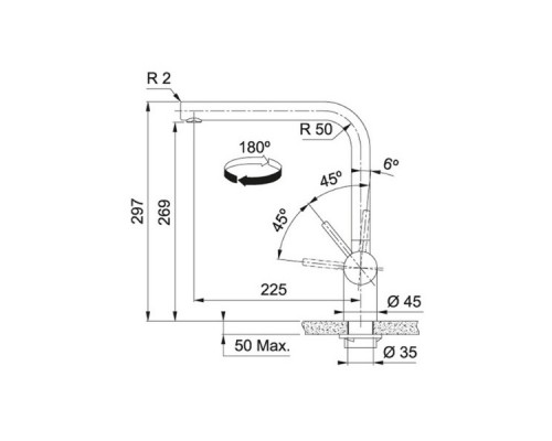 Смеситель для кухни FRANKE Atlas Neo черный 115.0550.424