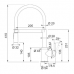 Смеситель для кухни FRANKE Lina Semi-pro, черный 115.0725.838