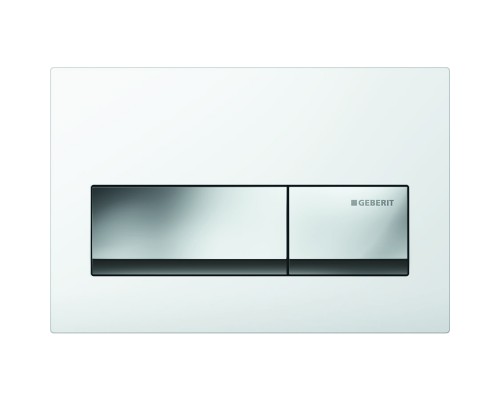 Пластиковая кнопка смыва Geberit, панель серии Alpha50 альпийский белый 115.060.11.1