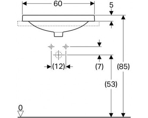 Умывальник Geberit VariForm 500.730.01.2