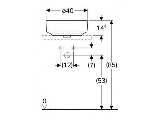 Умывальник Geberit VariForm 500.768.01.2 40 см белый