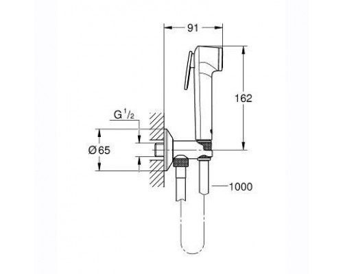 Комплект для гигиенического душа GROHE BauClassic 124902