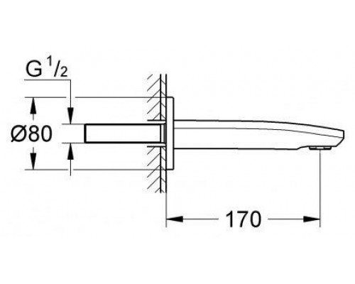 Излив Grohe Eurostyle Cosmopolitan 13276002 для ванны