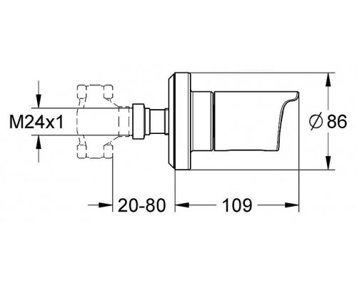 Накладная панель скрытой вентильной головки Grohe Grohtherm 2000 NEW 19243001