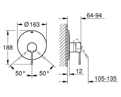 Смеситель Grohe Essence 19286001 для душа