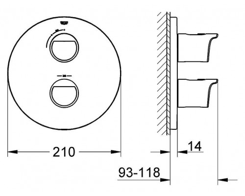 Термостат Grohe Grohtherm 2000 New 19354001 для душа