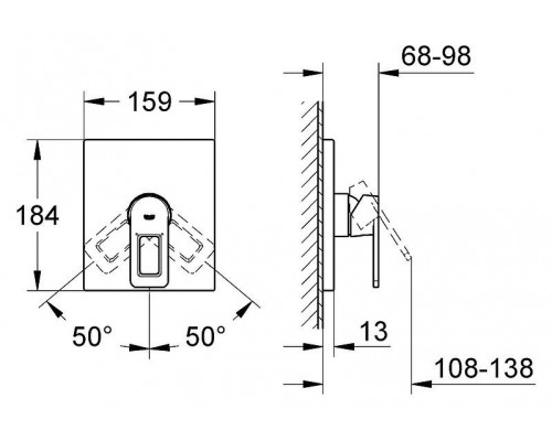 Смеситель для душа GROHE QUADRA 19455000