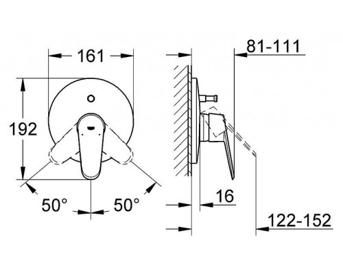Смеситель Grohe Eurodisc Cosmopolitan 19548LS2 для ванны с душем
