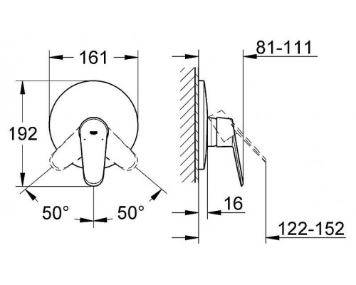 Смеситель Grohe Eurodisc Cosmopolitan 19549002 для душа