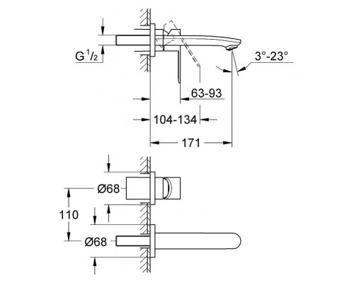 Смеситель Grohe Eurostyle Cosmopolitan 19571002 хром