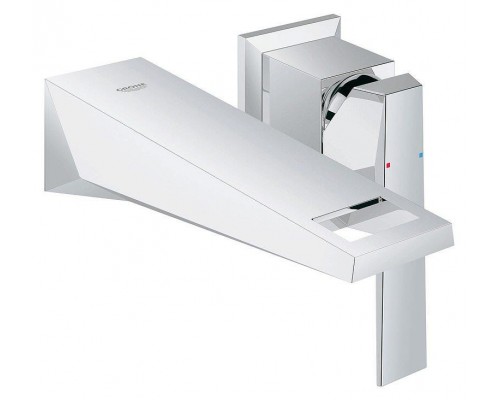 Внешняя часть смесителя для раковины GROHE Allure Brilliant настенного монтажа на 2 отверстия, вынос 161 мм, хром