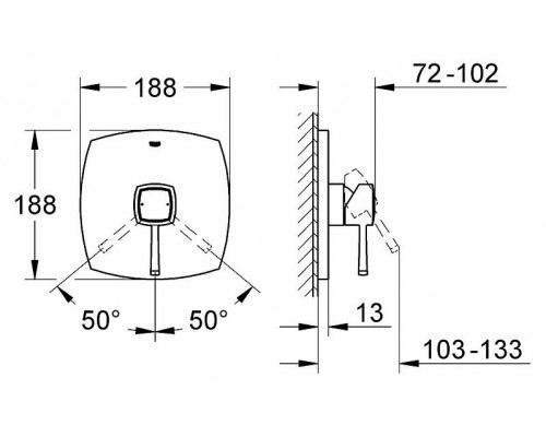 Смеситель Grohe Grandera 19932IG0 для душа