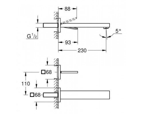 Смеситель встраиваемый Grohe Eurocube Joy 19998000 · скрытый монтаж · керамический картридж · джойстиковое управление