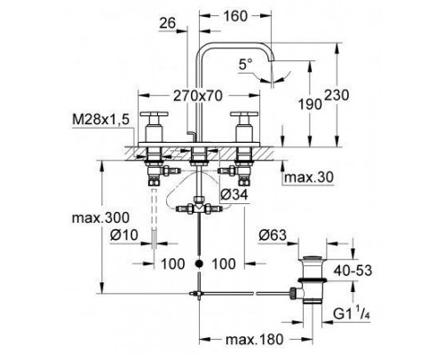 Смеситель встраиваемый Grohe Allure M-Size 20143000(накладка)
