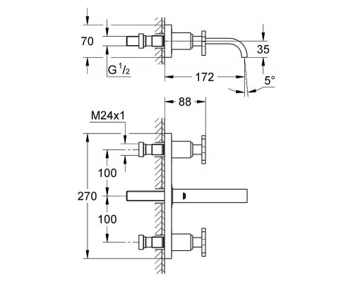 Смеситель встраиваемый Grohe Allure S-Size 20190000(накладка)