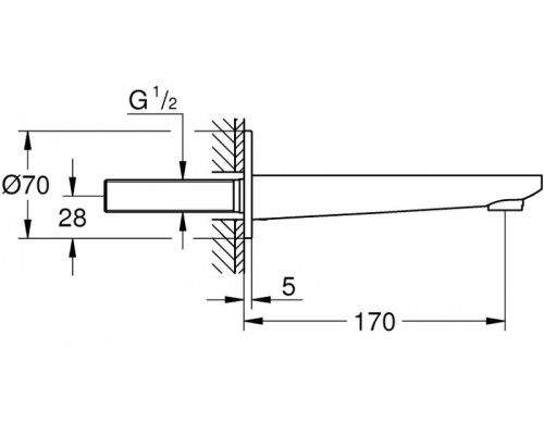 Излив Grohe Lineare 13383001 хром