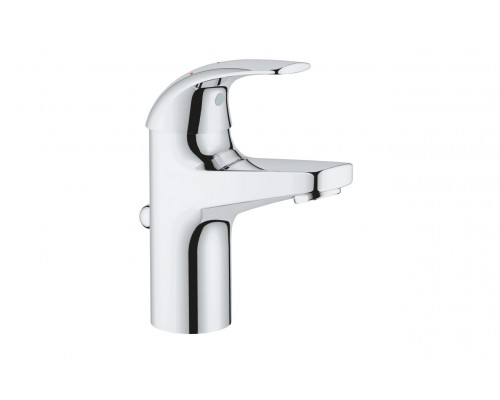 Смеситель для раковины GROHE Start Curve с энергосберегающим картриджем, донный клапан, хром (23765000)