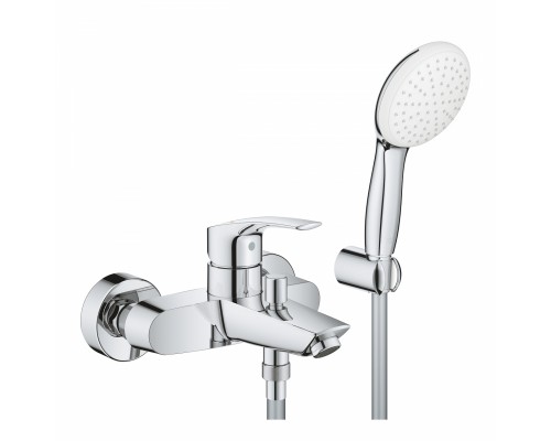 Смеситель для ванны Grohe Eurosmart 25276003 с душевым гарнитуром (лейка, держатель, шланг)