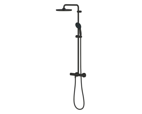Душевая система GROHE Tempesta System 250 с термостатом для настенного монтажа, черный матовый 266702431