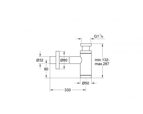 28912GN0 Сифон для раковины 1 1/4 дюйма из латуни, холодный рассвет, матовый