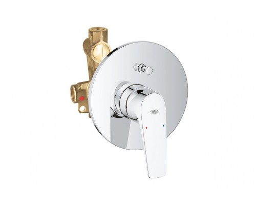 Смеситель для ванны GROHE BauFlow в комплекте с монтажной , хром (29113000)