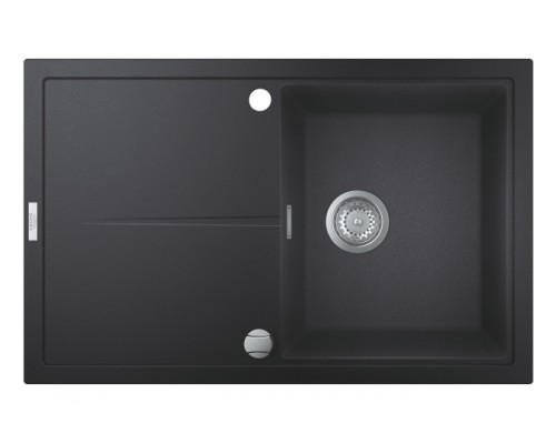 Мойка кухонная каменная GROHE K400, 780 x 500 мм, черный гранит (31639AP0)