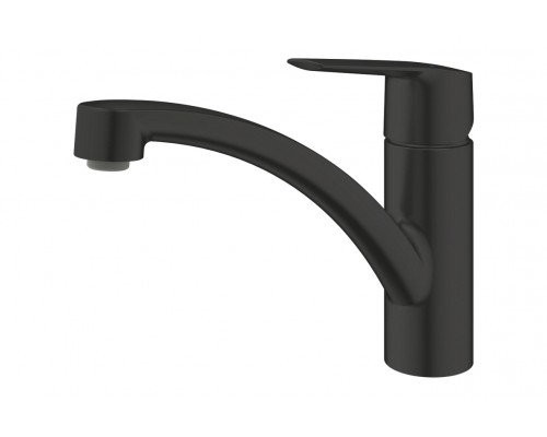 Смеситель для кухонной мойки GROHE Start c низким поворотным изливом, матовый черный (303072431)