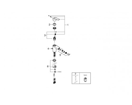 Смеситель для биде GROHE Eurosmart, S-size, хром 32927003