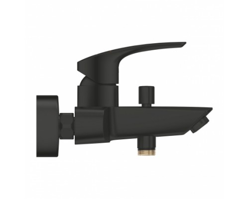 Смеситель для ванны Grohe Eurosmart 333002433+261642433 с душевым гарнитуром (лейка, держатель, шланг) черный матовый