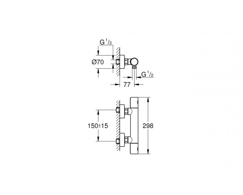 Термостат для душа GROHE Precision Get, хром (34773000)