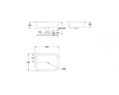 GROHE 39124001 Eurocosmo раковина свободностоящая, 60 см, альпин-белый