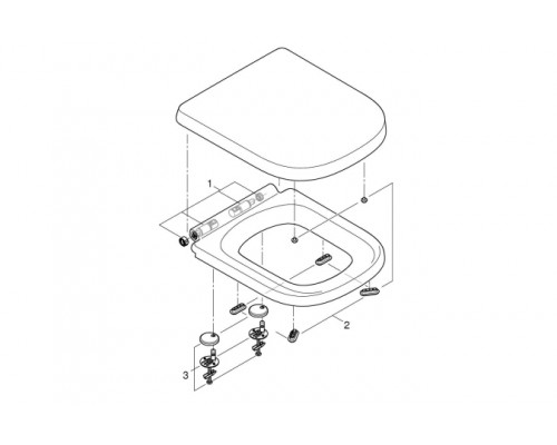Сиденье для унитаза с микролифтом, 39330001/39330002 GROHE Euro Ceramic, альпин-белый