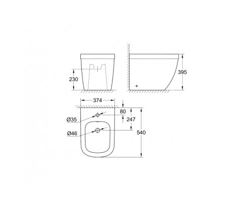 Биде напольное 39340000 GROHE Euro Ceramic, альпин-белый