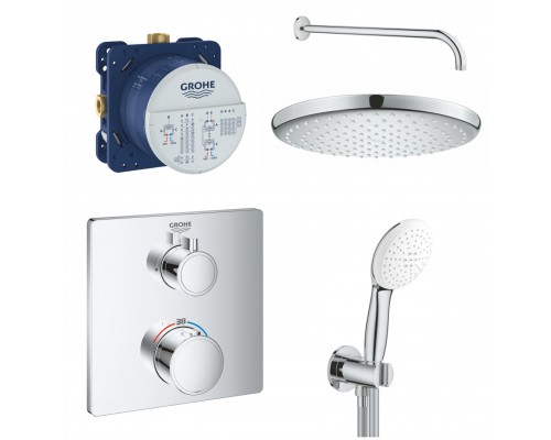 Grohe Встраиваемые душевые системы для душа с термостатом, хром Набор 3