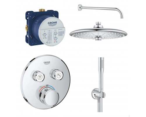 Grohe Встраиваемые душевые системы для душа с термостатом, хром Набор 4