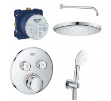 Grohe Встраиваемые душевые системы для душа с термостатом, хром Набор 4