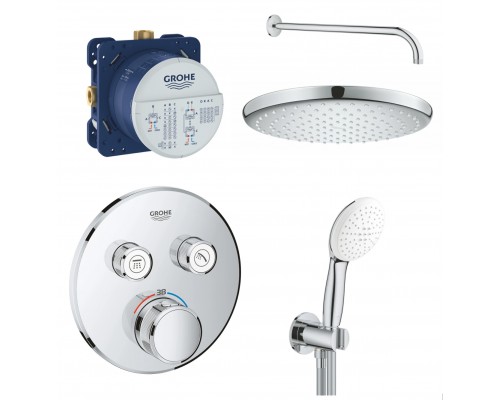 Grohe Встраиваемые душевые системы для душа с термостатом, хром Набор 4