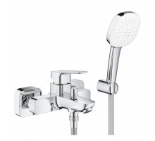 Смеситель для ванны GROHE CUBEO квадратный, с душевым набором хром 1018140000