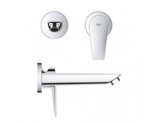 Смеситель для раковины GROHE BauEdge скрытого монтажа на 2 отверстия, в комплекте с монтажной частью, хром (20474001) NEW