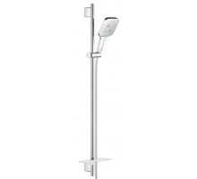 Душевой гарнитур GROHE Rainshower SmartActive 130 Cube с мыльницей, 3 режима струи, душевая штанга 900 мм, 12 л/мин, хром (26586000)