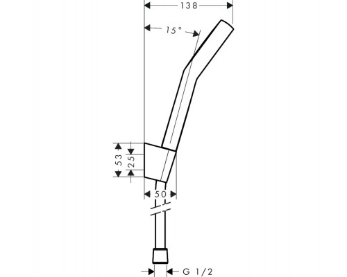 Ручной гарнитур Hansgrohe Activera Select S 28052000 2jet EcoSmart 125 см