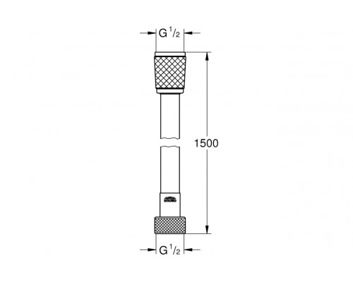 Душевой шланг GROHE Silverflex Long-life 1500 мм, хром, (26346001)