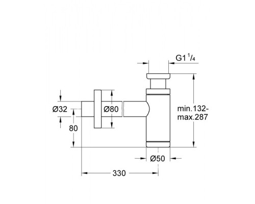 Сифон для умывальника Grohe 1 1/4, черный (29509KF0)