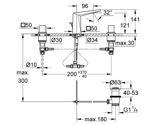 Смеситель встраиваемый Grohe Allure Brilliant S-Size 20342000(накладка)