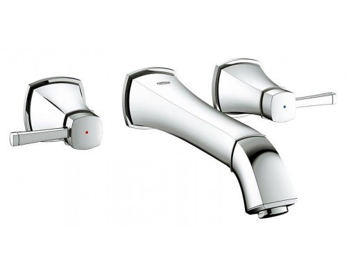 Внешняя часть смесителя для раковины GROHE Grandera на 3 отверстия (вынос 234 мм), хром (20415000)